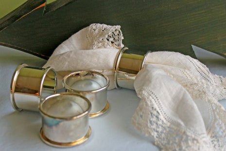 Set of 4 Silver Plated Napkin Rings by International Silver Co.