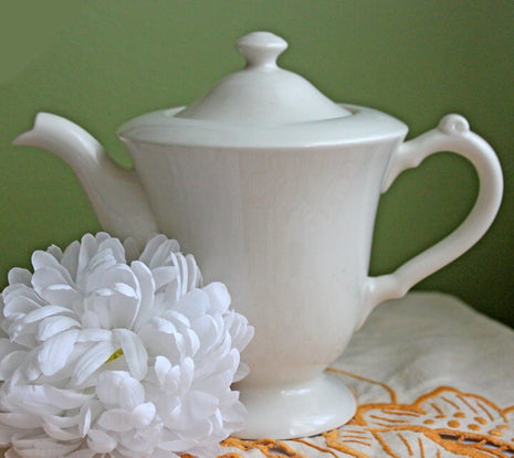 White Porcelain Teapot or Coffee Pot by London Pottery