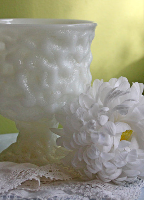 Vintage White Glass Vase, White Glass, Vintage housewares, Antique kitchenware, Retro home decor, Vintage tableware, Antique glassware, Vintage homewares, Retro decorative items