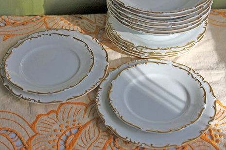 Antique Salad and Bread Plates. Six Salad and Six Bread Plate by Brenton Regency. Plates Made in Japan.