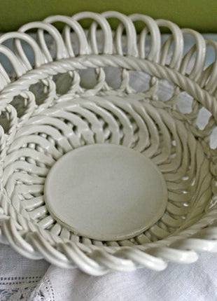 Reticulated Bowl. Hand Crafted Porcelain Bowl. Reticulated Bowl Made in Italy by Capodimonte, Italy.