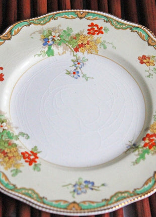 Antique Old Staffordshire Salad Plate.  Johnson Brothers Ningpo Nine Inch  Serving Plate. Made in England.