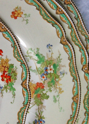 Antique Old Staffordshire Salad / Bread Plate. Johnson Brothers Ningpo Eight Inch Serving Plate. Made in England.