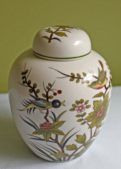 Andrea Sadek Hand Painted Porcelain Memorial Urn with Custom Pet Pendant