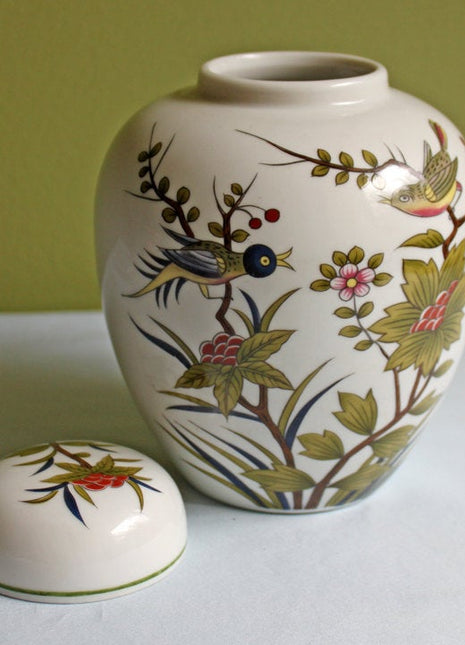 Andrea Sadek Hand Painted Porcelain Memorial Urn with Custom Pet Pendant