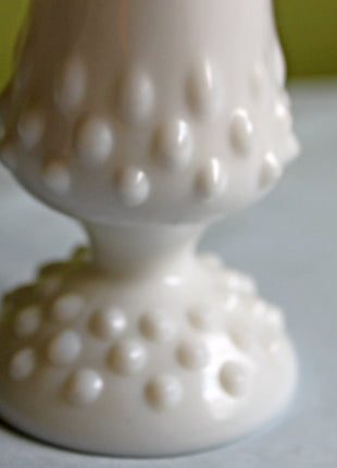 Fenton Glass Swung Bud Vase with Hobnail