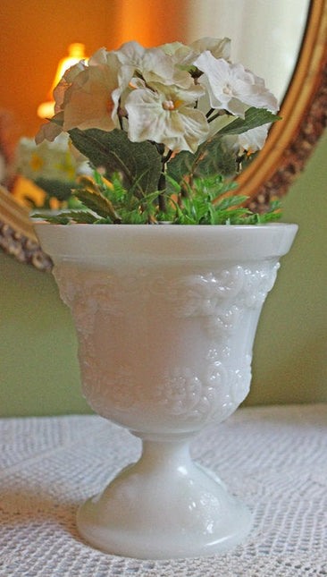 Vintage Milk Glass Vase, White Glass, Vintage housewares, Antique kitchenware, Retro home decor, Vintage tableware, Antique glassware, Vintage homewares, Retro decorative items