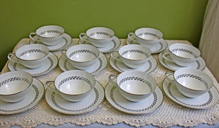 Noritake Tea or Coffee Serving Cups and Saucers - Set of 13