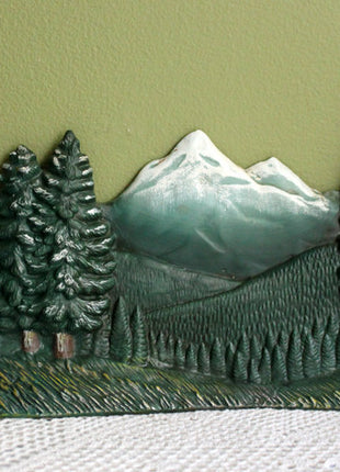 Vintage Ceramic Village Accessory - Mountains and Trees for Christmas Village
