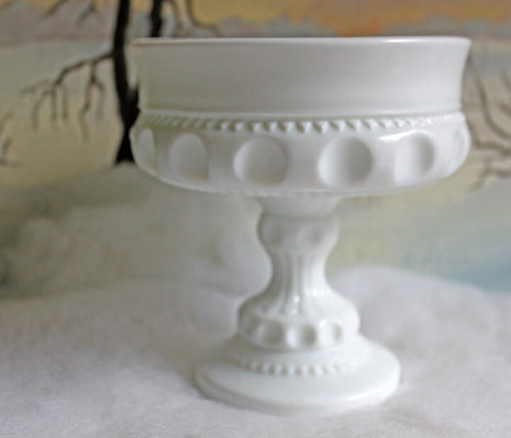 Westmoreland Footed Bowl. Milk Glass Footed Compote.