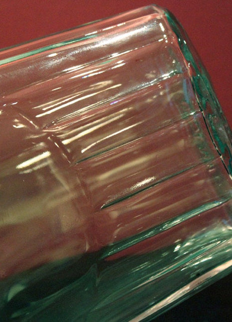 Vintage Bottle with Swing Top - Clear Glass with Ribbed Pattern