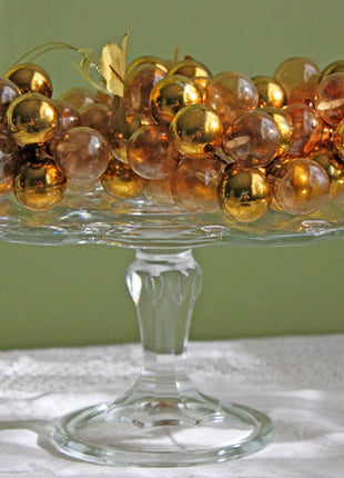 Glass Cake Stand - Footed Clear Glass Dessert or Pastry Display