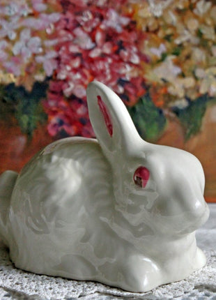 Easter Bunny.  Porcelain Bunny Statue.
