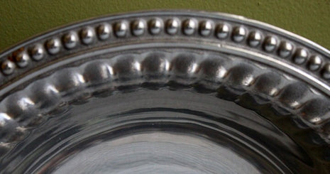 Metal Serving or Display Bowl with Salad Fork by Wilton Armetale.