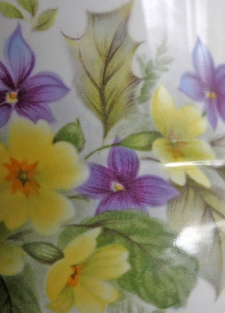 Tea Cup with Saucer by Royal Sutherland. Hand Painted Bone China.
